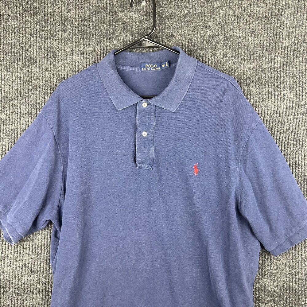 Ralph Lauren Polo Men's Short Sleeve Collar Shirt Blue 2XB